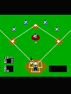 ファミコン「ベースボール」のゲーム画面