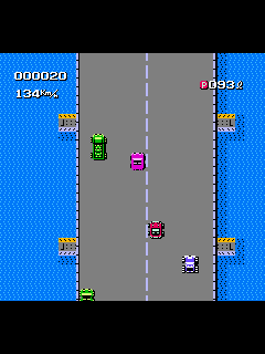 ファミコン「バギー・ポッパー」のゲーム画面