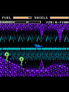 ファミコン「地底戦空バゾルダー」のゲーム画面