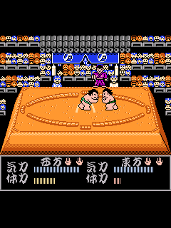 ファミコン「千代の富士の大銀杏」のゲーム画面