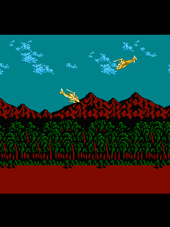 ファミコン「コブラコマンド」のゲーム画面