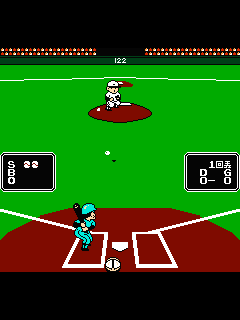 ファミコン「ファミコン野球盤」のゲーム画面