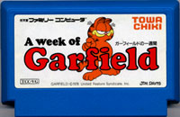 ファミコン「ガーフィールドの一週間（A WEEK OF GARFIELD）」のカセット画像