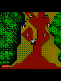 ファミコン「グレートタンク」のゲーム画面