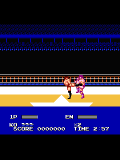 ファミコン「飛龍の拳スペシャル ファイティングウォーズ」のゲーム画面