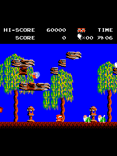 ファミコン「じゃじゃ丸の大冒険」のゲーム画面
