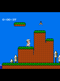 ファミコン「カケフ君のジャンプ天国」のゲーム画面