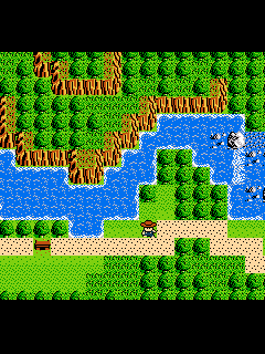 ファミコン「川のぬし釣り」のゲーム画面