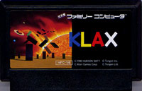 ファミコン「KLAX（クラックス）」のカセット画像