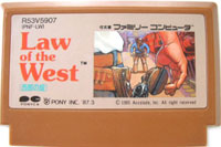 ファミコン「ロウ・オブ・ザ・ウエスト」のカセット画像