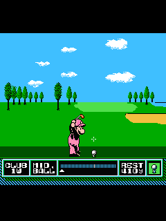 ファミコン「マリオオープンゴルフ」のゲーム画面