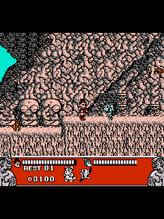 ファミコン「魔天童子」のゲーム画面