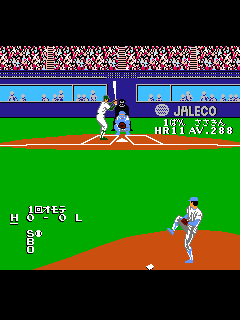 ファミコン「燃えろ！！プロ野球'88決定版」のゲーム画面