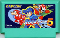 ファミコン「ロックマン5 ブルースの罠！？」のカセット画像