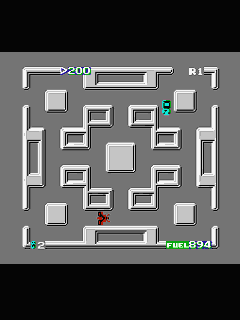 ファミコン「ルート16ターボ」のゲーム画面