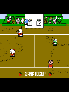 ファミコン「サンリオカップ ポンポンバレー」のゲーム画面