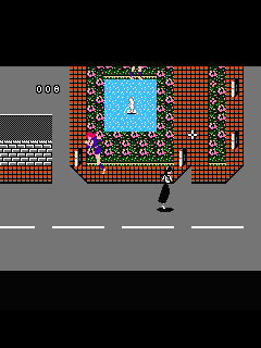 ファミコン「スケバン刑事III」のゲーム画面