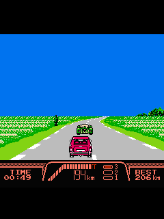 ファミコン「タイトーグランプリ」のゲーム画面