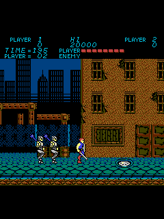 ファミコン「闘いの挽歌」のゲーム画面