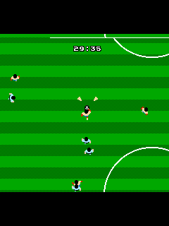 ファミコン「テクモ ワールドカップサッカー」のゲーム画面