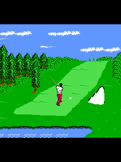 ファミコン「THE GOLF'92」のゲーム画面