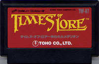 ファミコン「TIMES OF LORE（タイムズ・オブ・ロア 失われたメダリオン）」のカセット画像