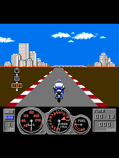ファミコン「トップライダー」のゲーム画面