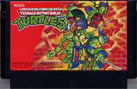 ファミコン「TURTLES (T.M.N.T.) ティーンエイジ ミュータント ニンジャ タートルズ」のカセット画像