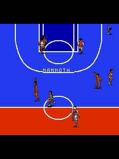 ファミコン「全米プロバスケット」のゲーム画面