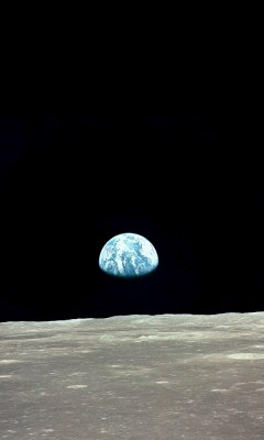 月からみた地球 無料待ち受け画像
